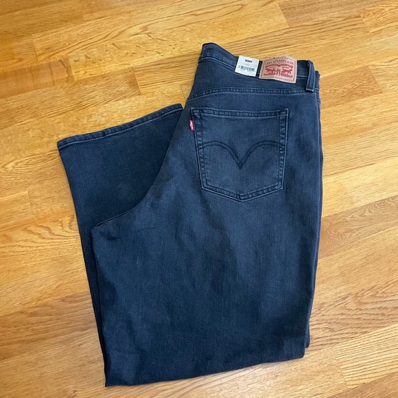 Levi's women's ribcage straight ankle jeans 16w Washed Black Classic Timeless - Picture 5 of 16